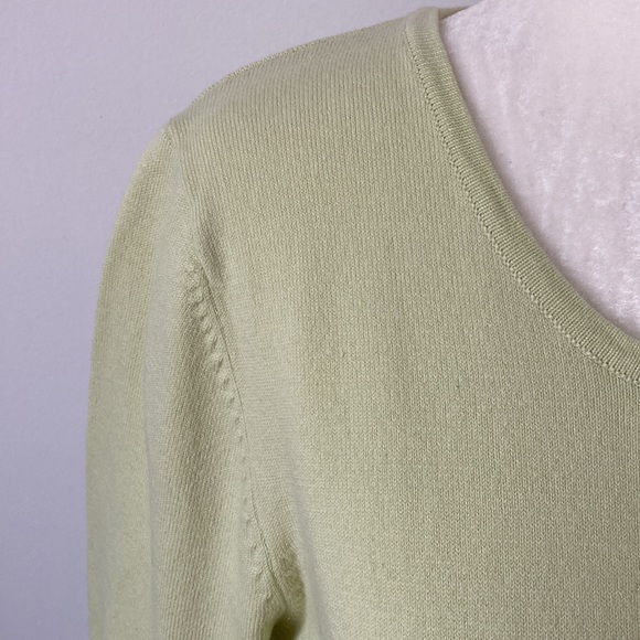 Dress Barn Ruffle Green Sweater - Picture 4 of 7